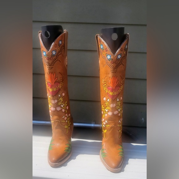 Brother Vellies Tall Eve Doodle Cowboy Boot - Picture 7 of 9